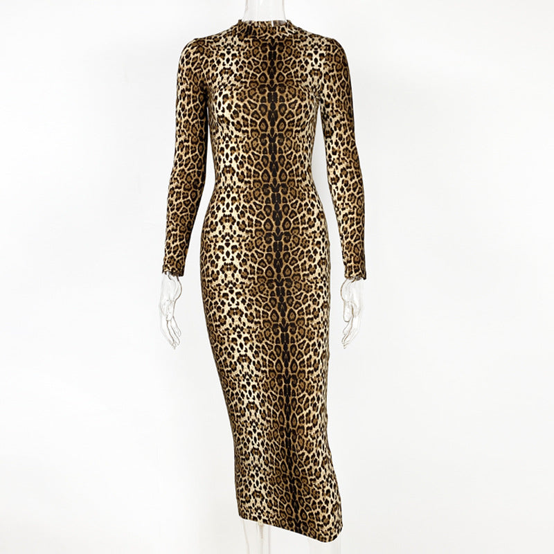 Savage Curve Leopard Bodycon Dress